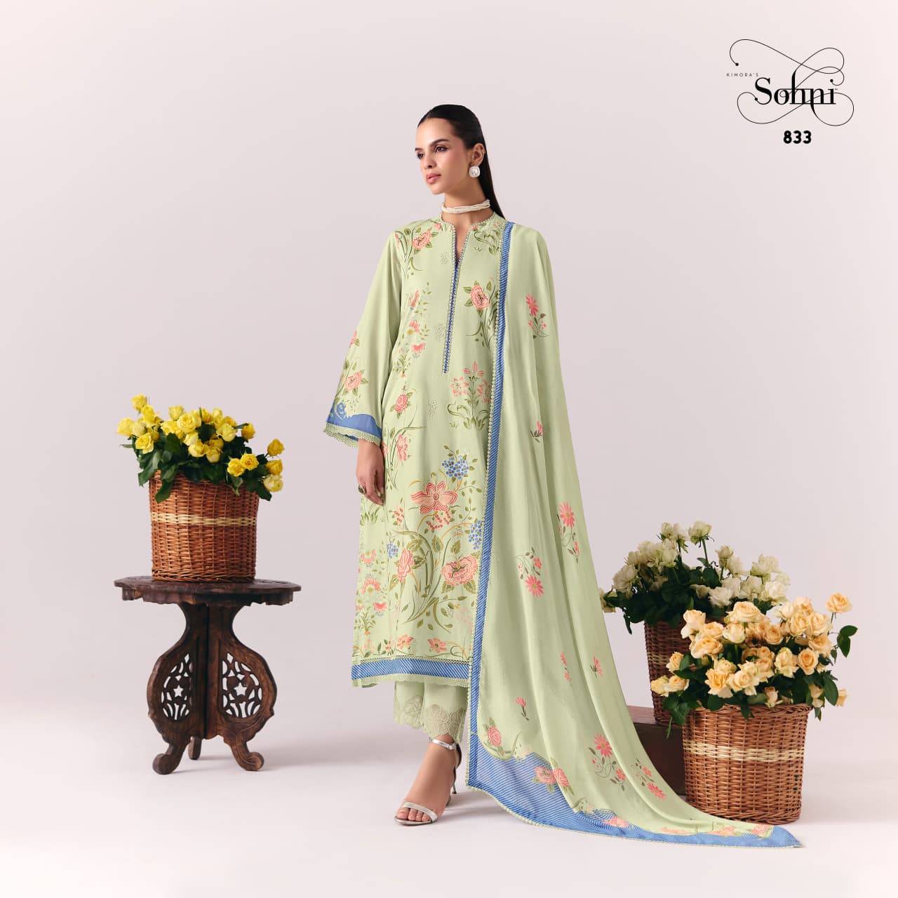Coral vol-76 by Sohni 831 to 3834 Series Indian Traditional Wear Bridal Collection Beautiful Pure Cotton lawn dresses At Wholesale Price